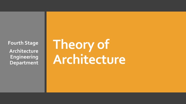 theory of architecture