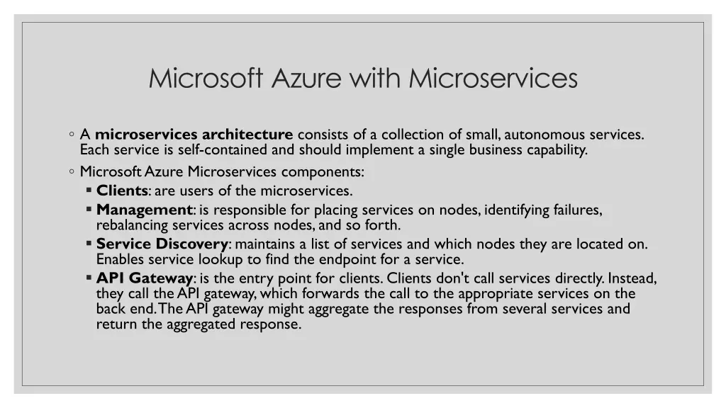 microsoft azure with microservices