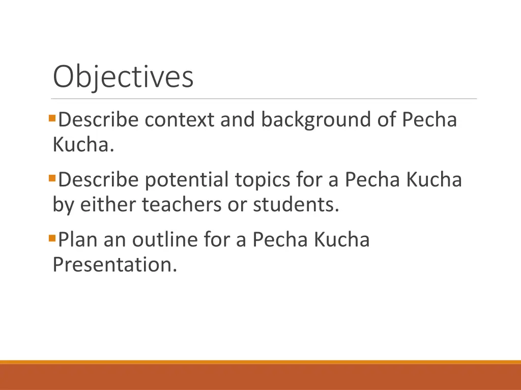objectives describe context and background