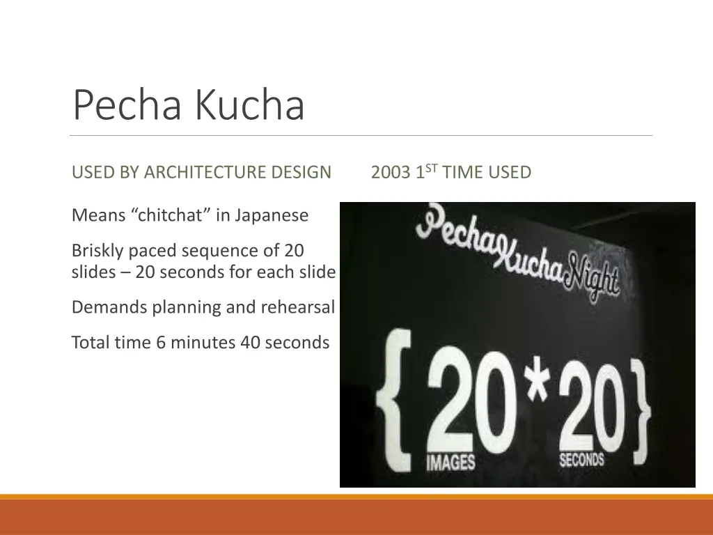 pecha kucha