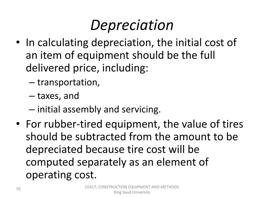 depreciation 1