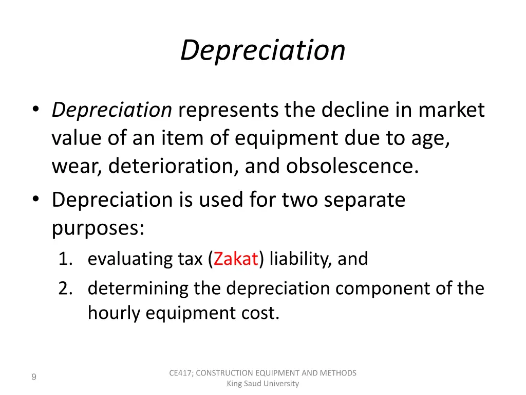 depreciation