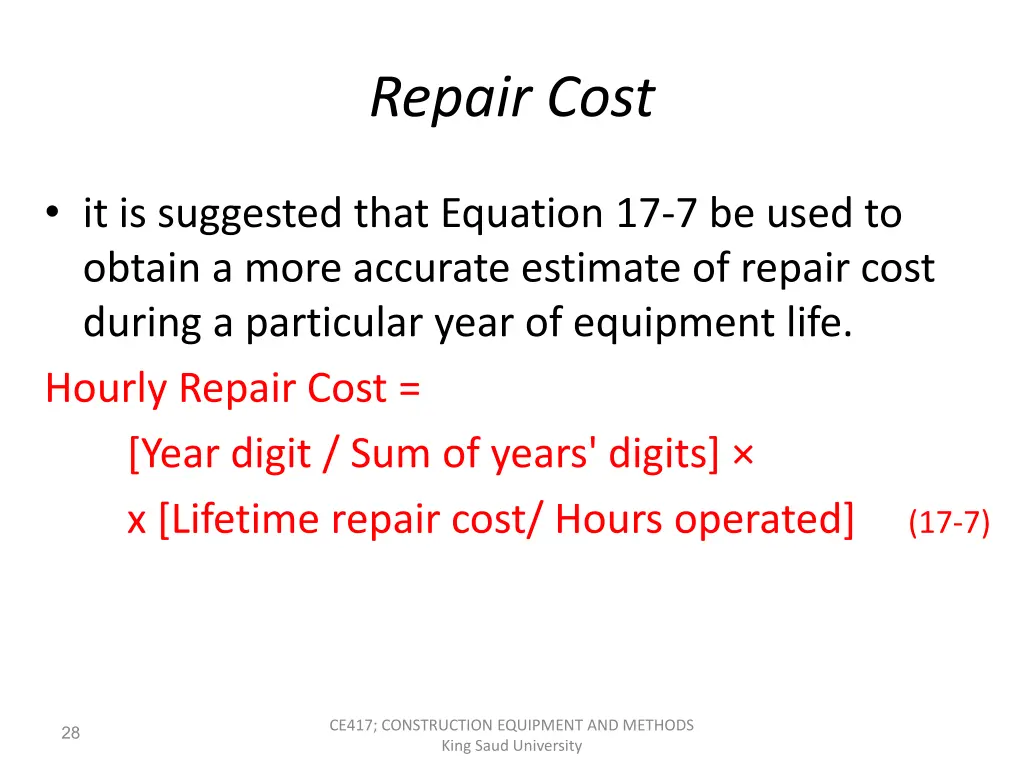repair cost 1