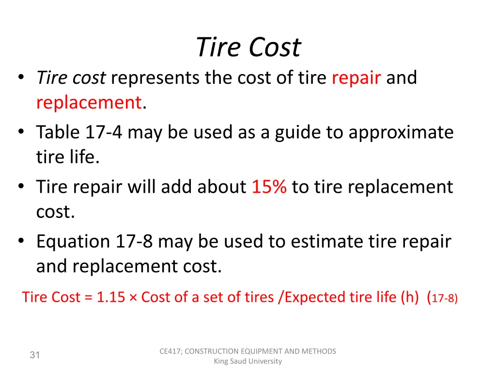 tire cost