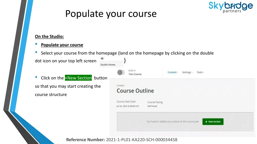 populate your course 1