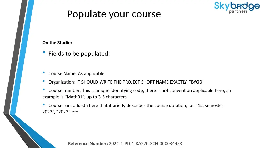 populate your course