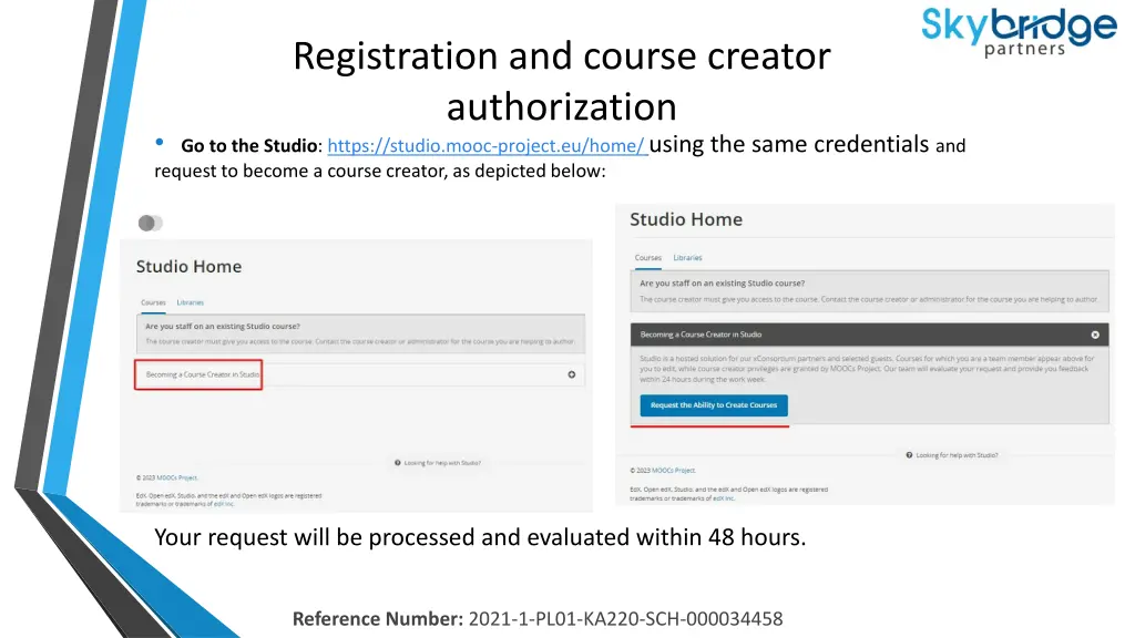 registration and course creator authorization 2