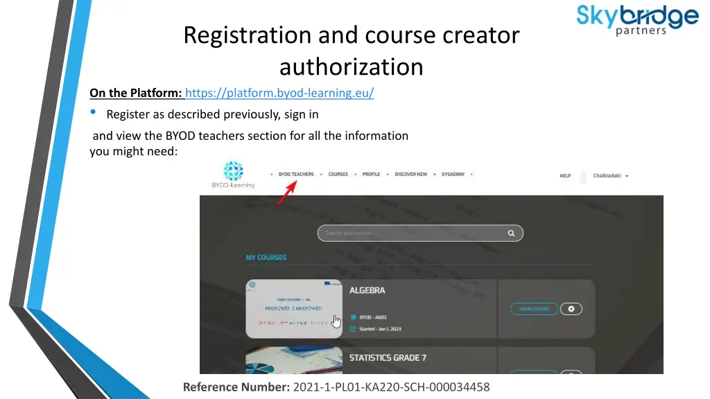 registration and course creator authorization