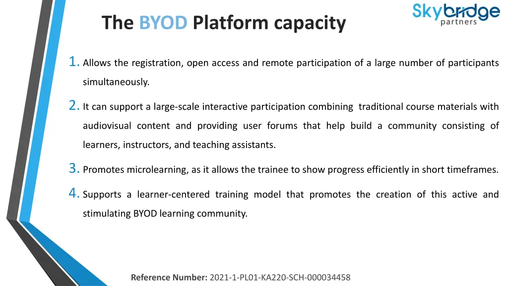 the byod platform capacity 1