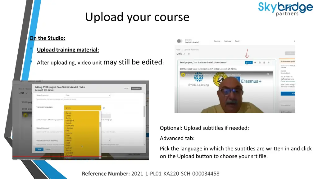 upload your course 1