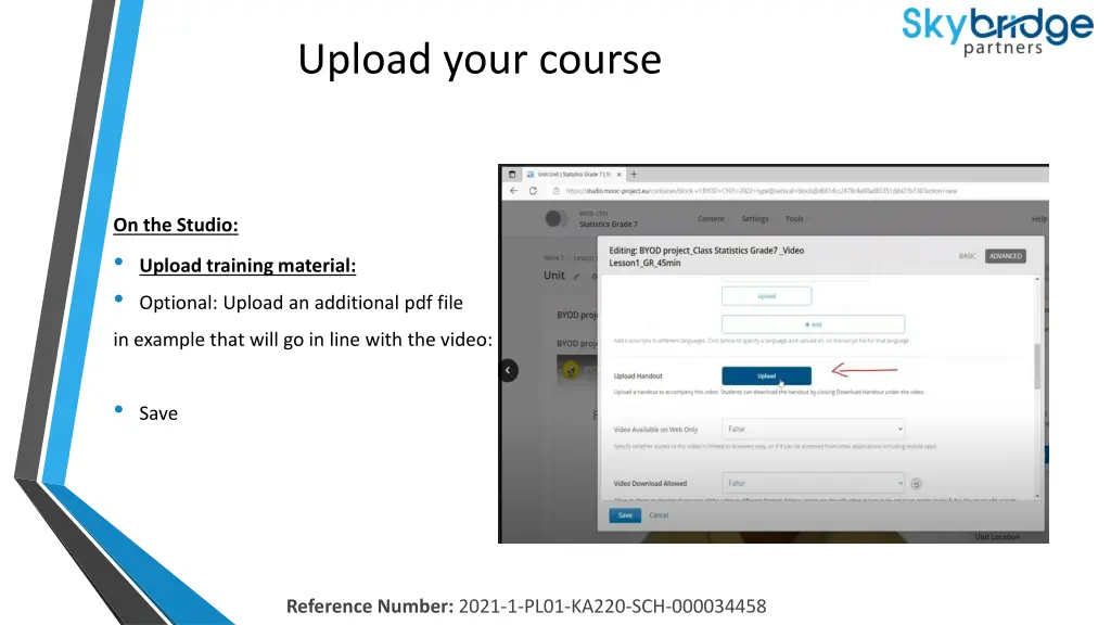 upload your course 2