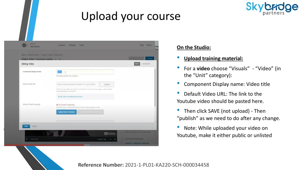 upload your course