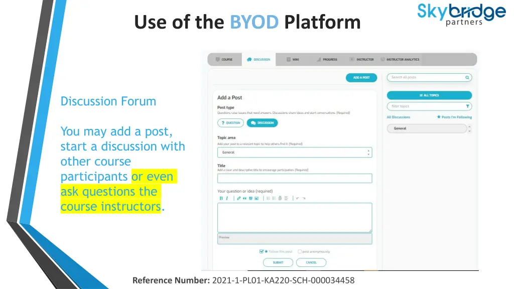 use of the byod platform 8