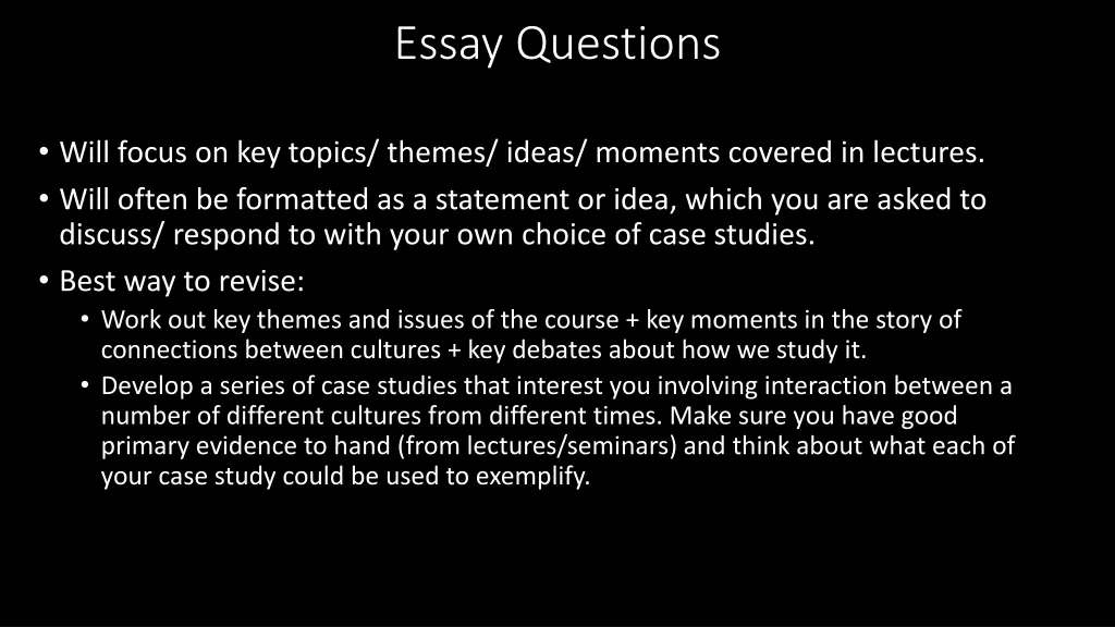 essay questions