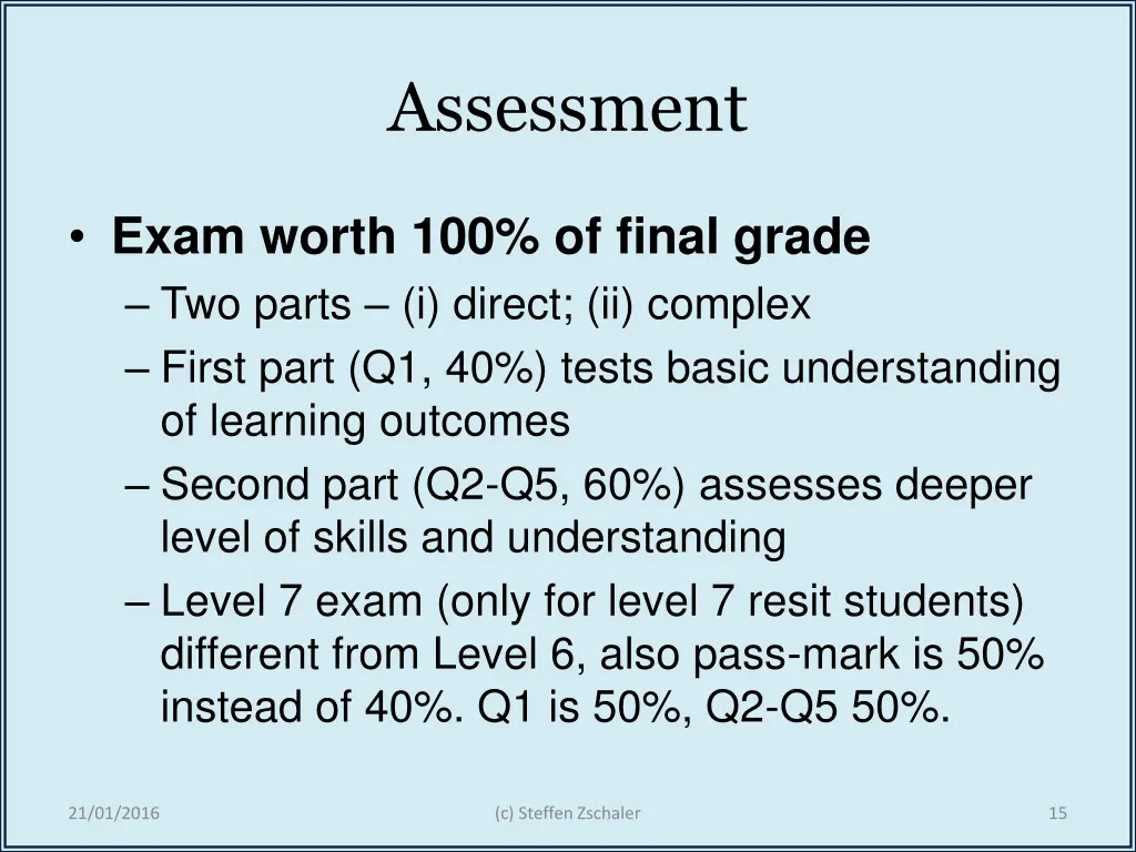 assessment