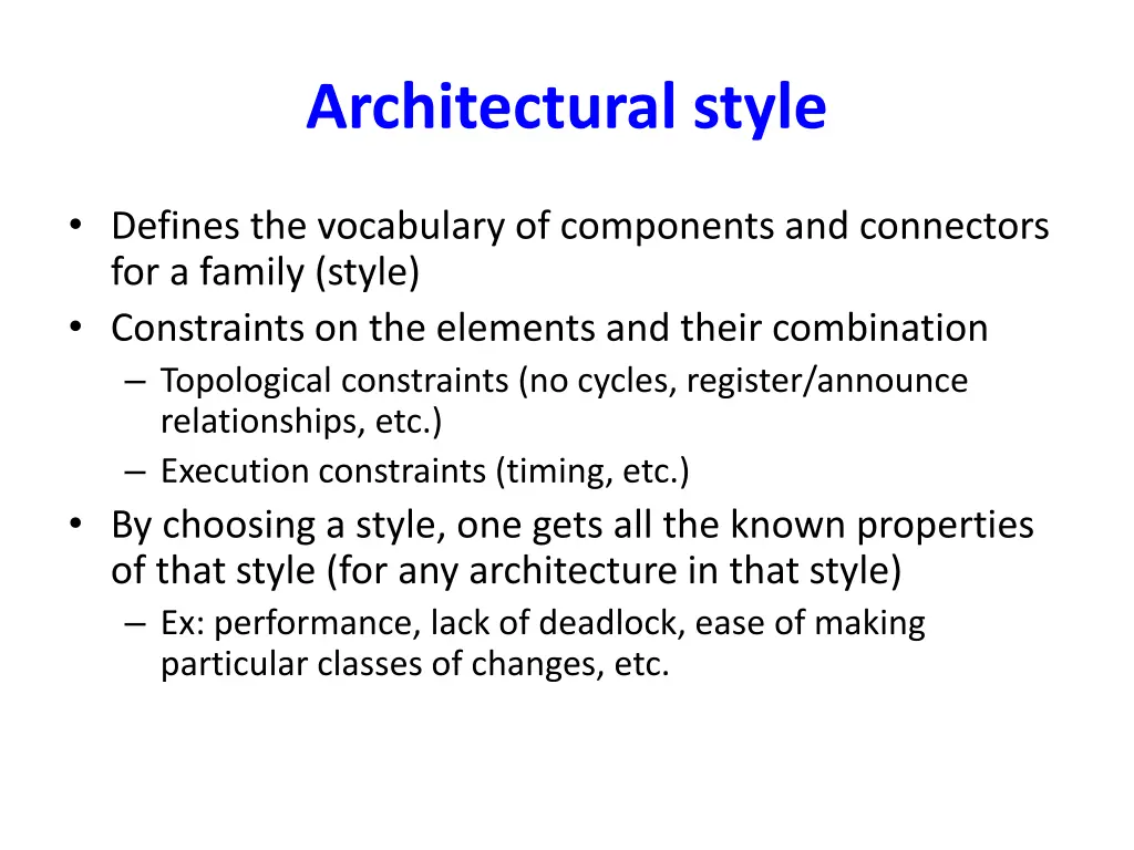 architectural style