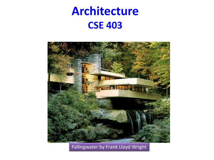 architecture cse 403