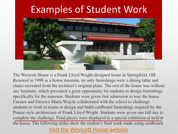 examples of student work