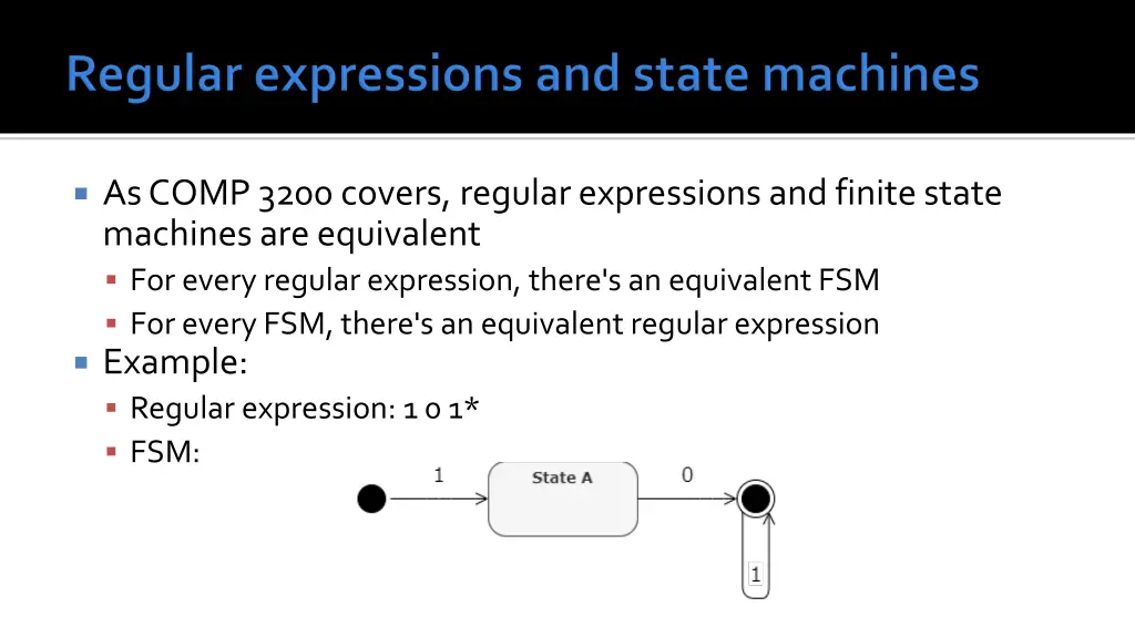 as comp 3200 covers regular expressions