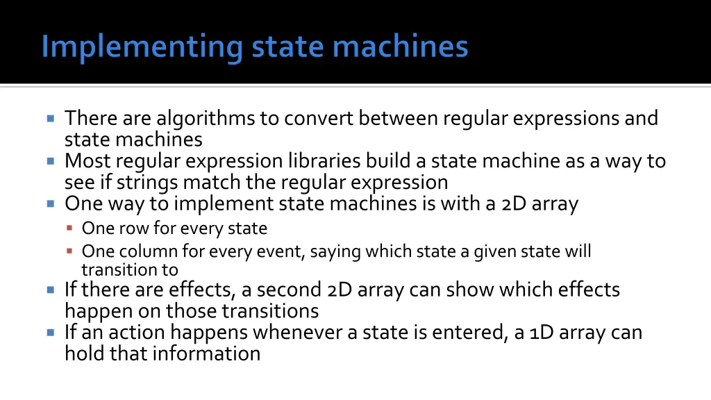 there are algorithms to convert between regular
