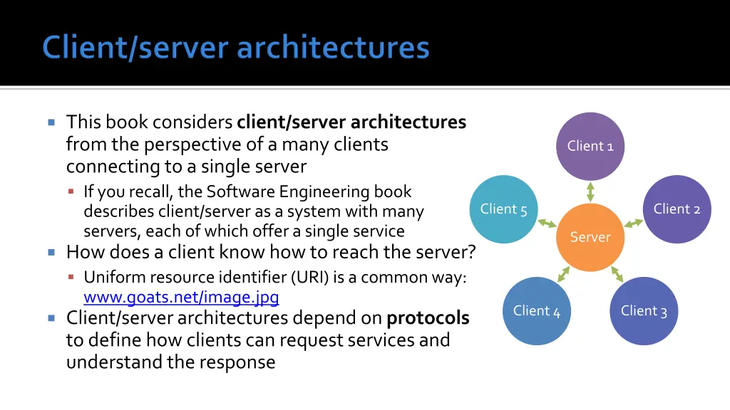 this book considers client server architectures