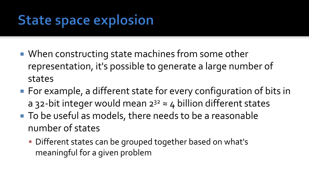 when constructing state machines from some other