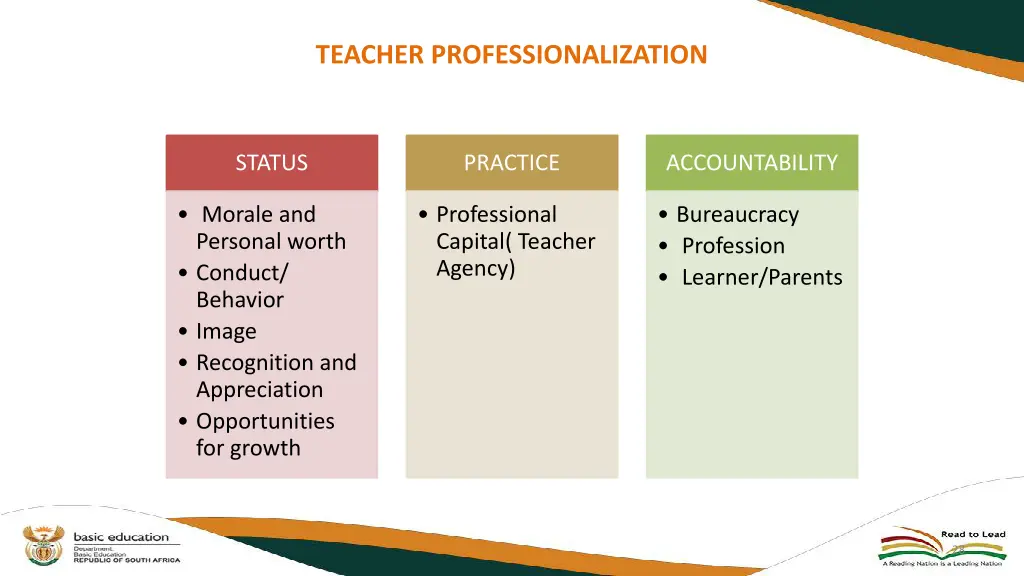 teacher professionalization