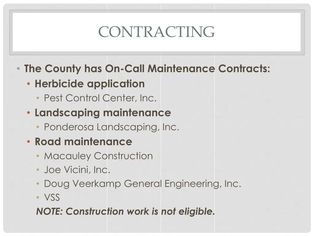 contracting