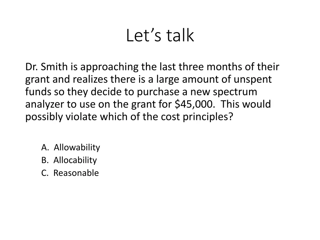 let s talk