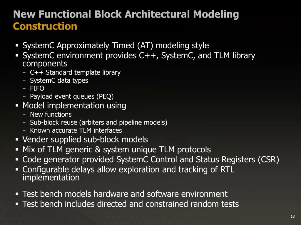 new functional block architectural modeling