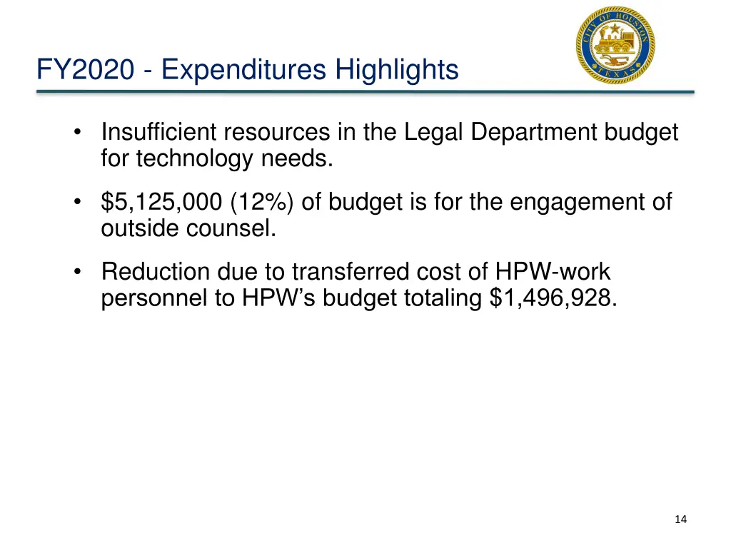 fy2020 expenditures highlights