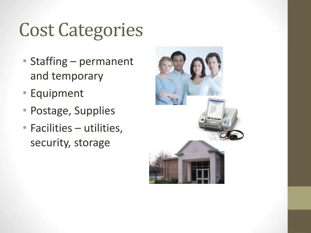 cost categories