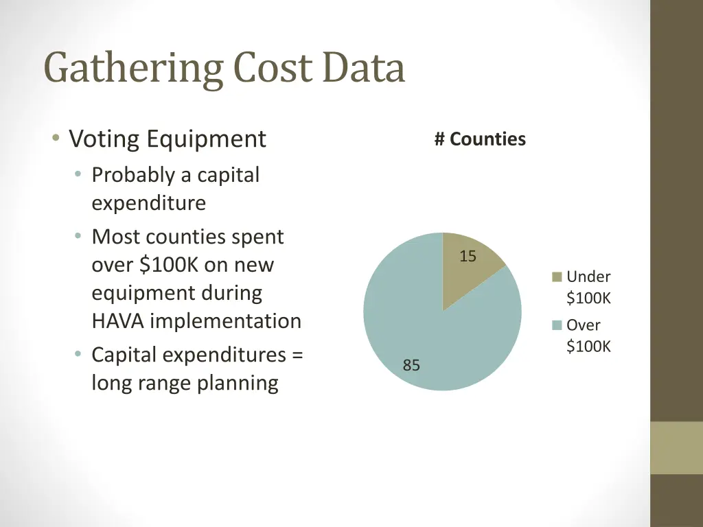 gathering cost data 1