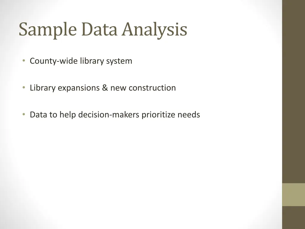 sample data analysis