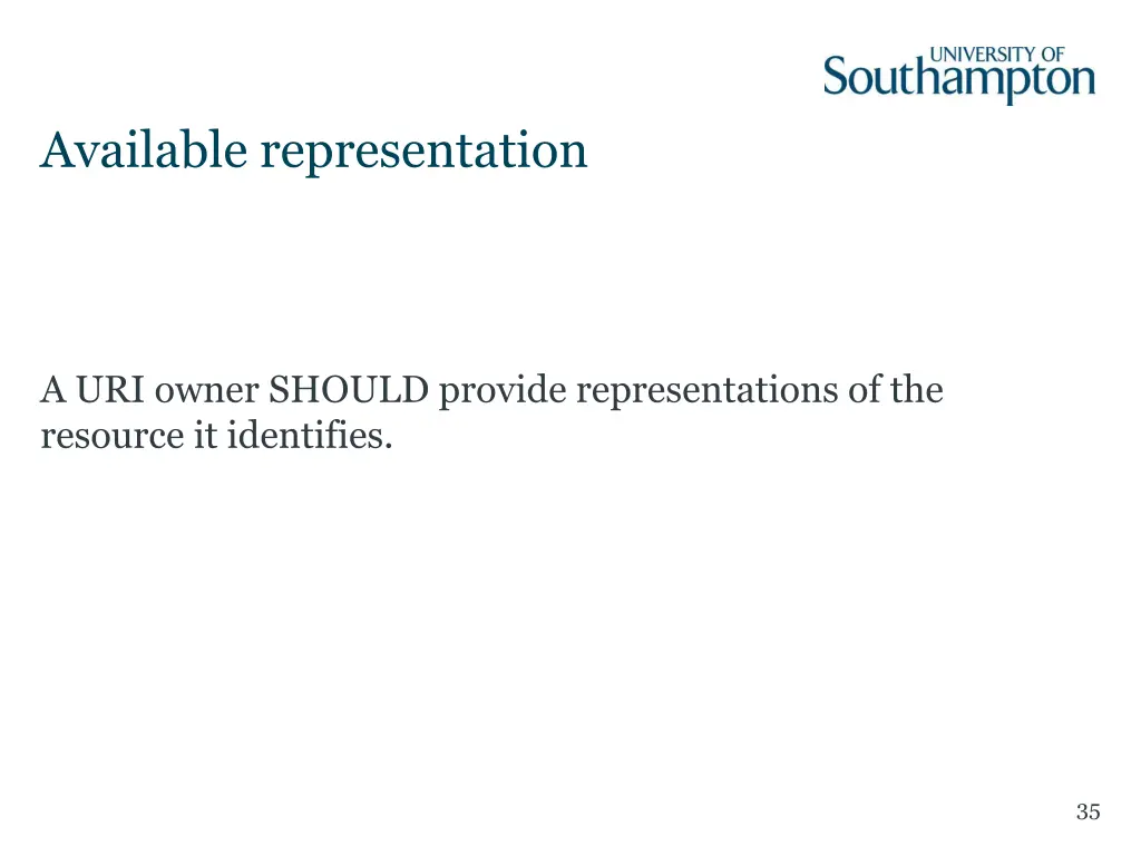 available representation