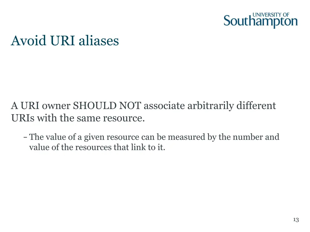 avoid uri aliases