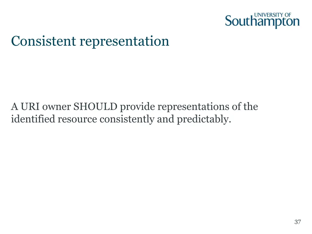 consistent representation