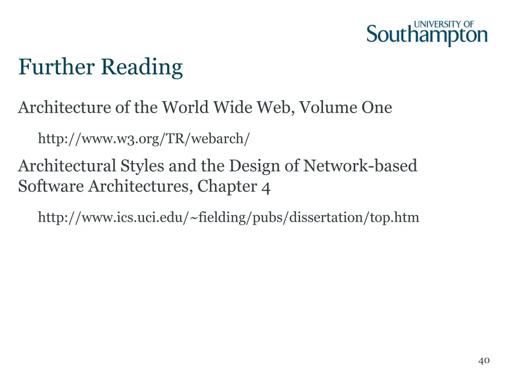 further reading