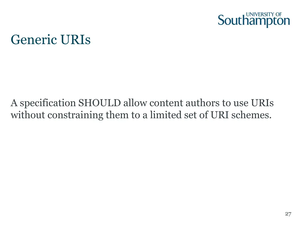 generic uris