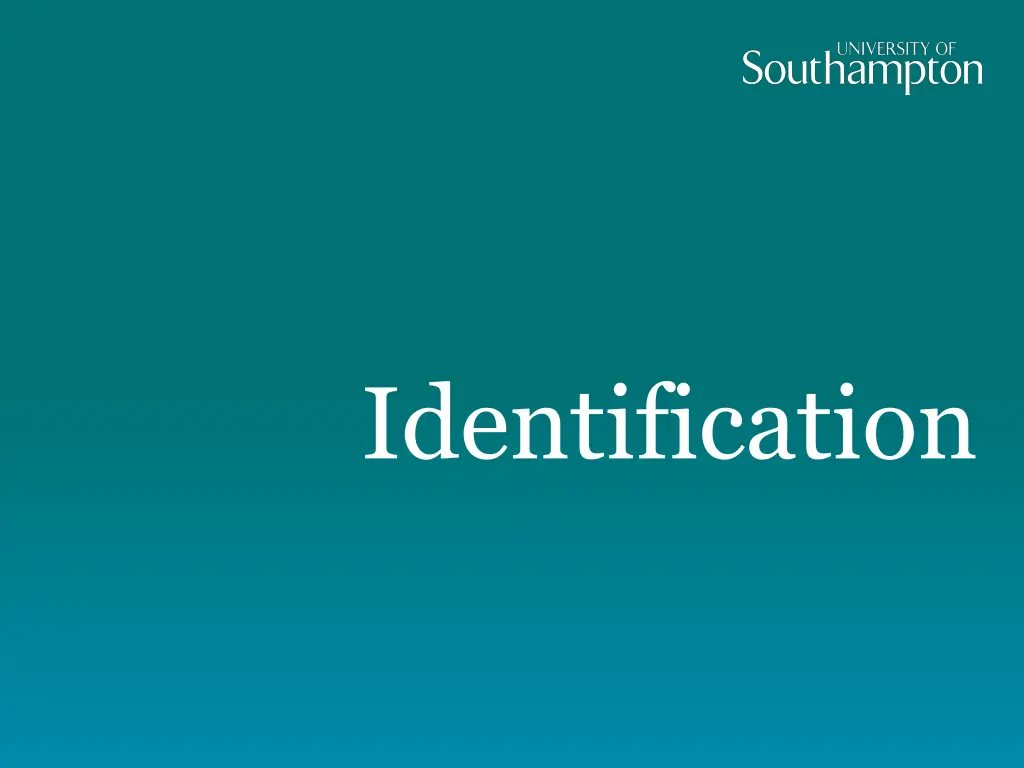 identification