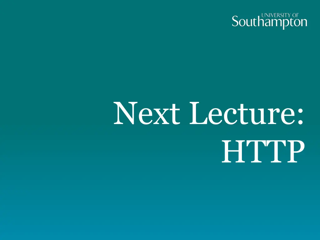 next lecture