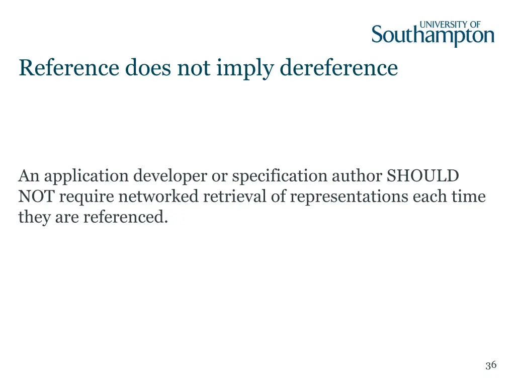 reference does not imply dereference