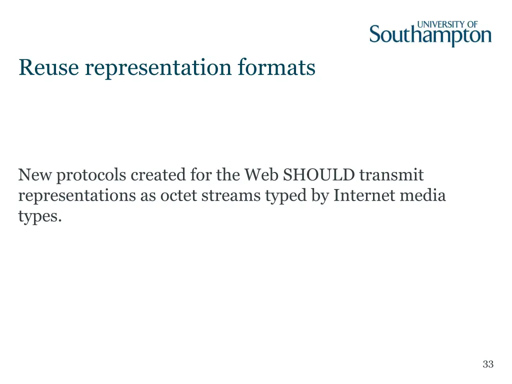 reuse representation formats