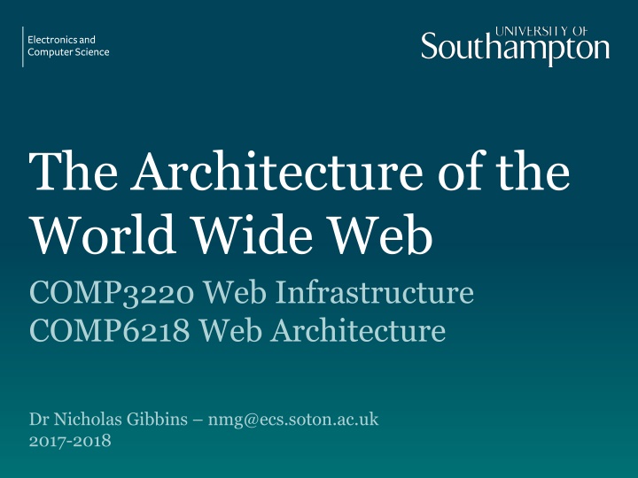 the architecture of the world wide web comp3220