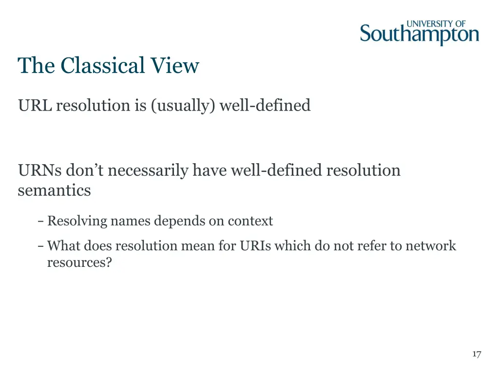 the classical view 2
