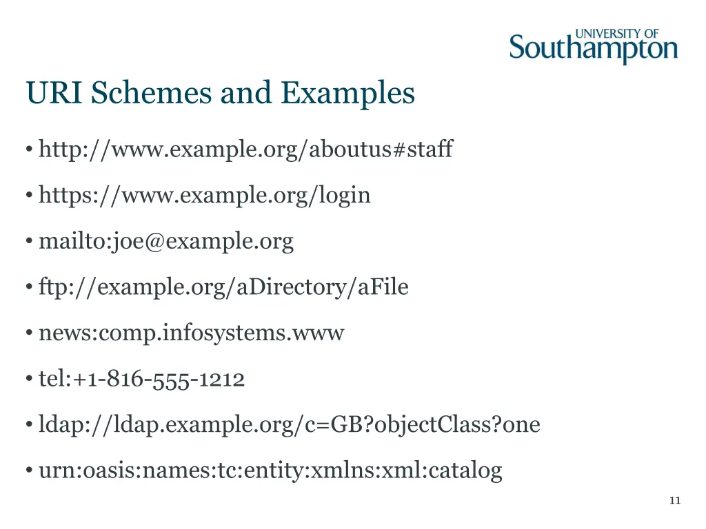 uri schemes and examples
