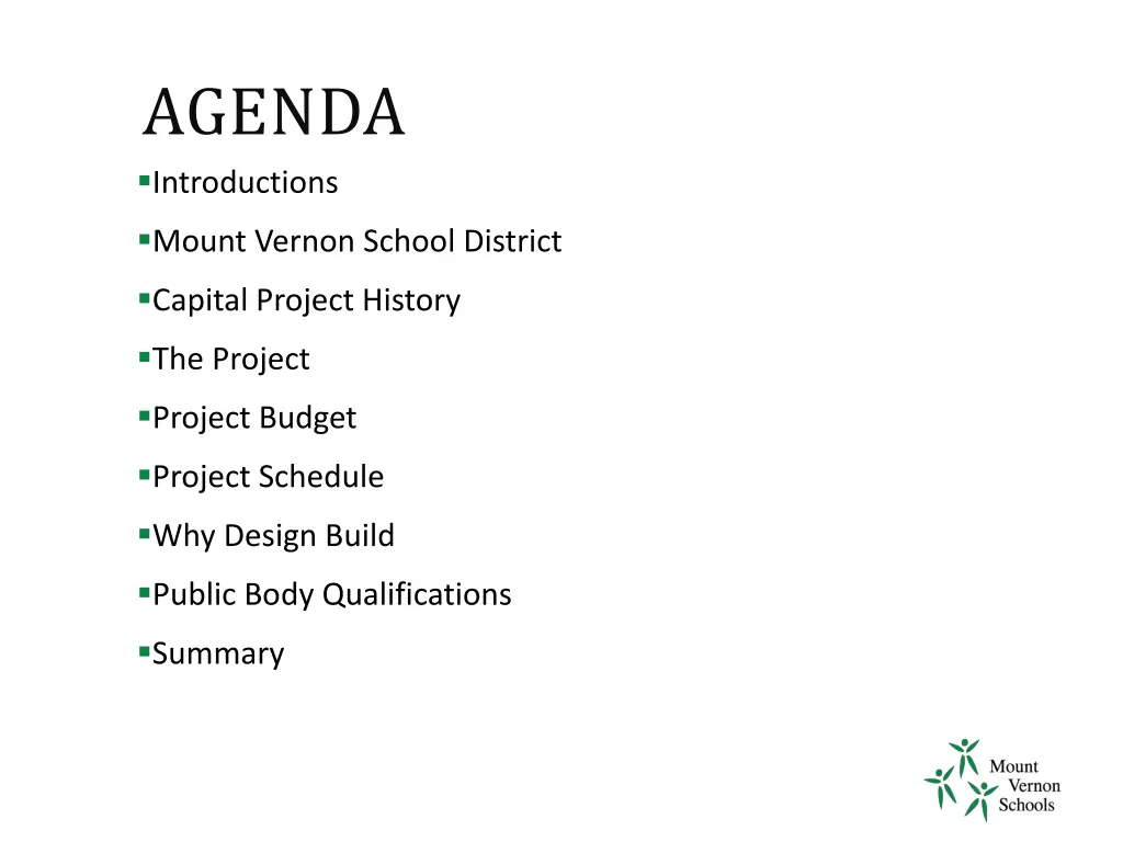 agenda introductions