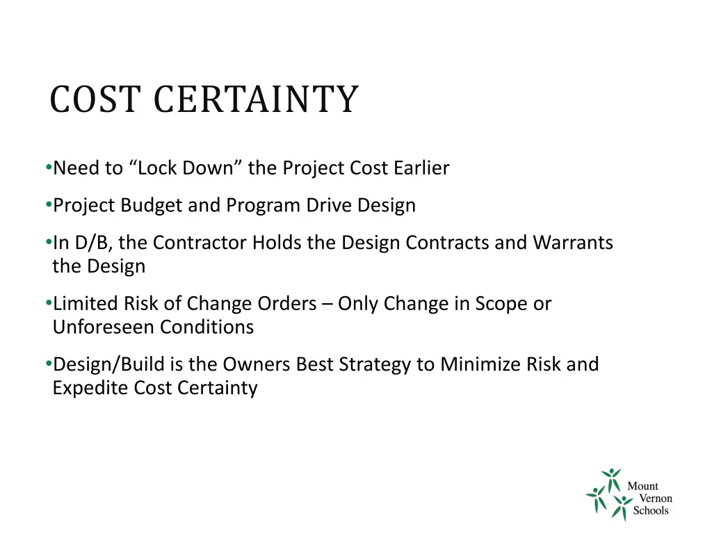 cost certainty