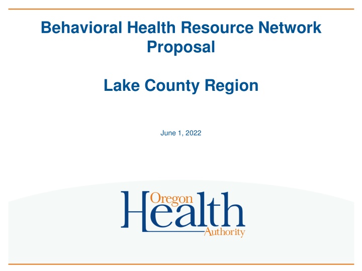 behavioral health resource network proposal