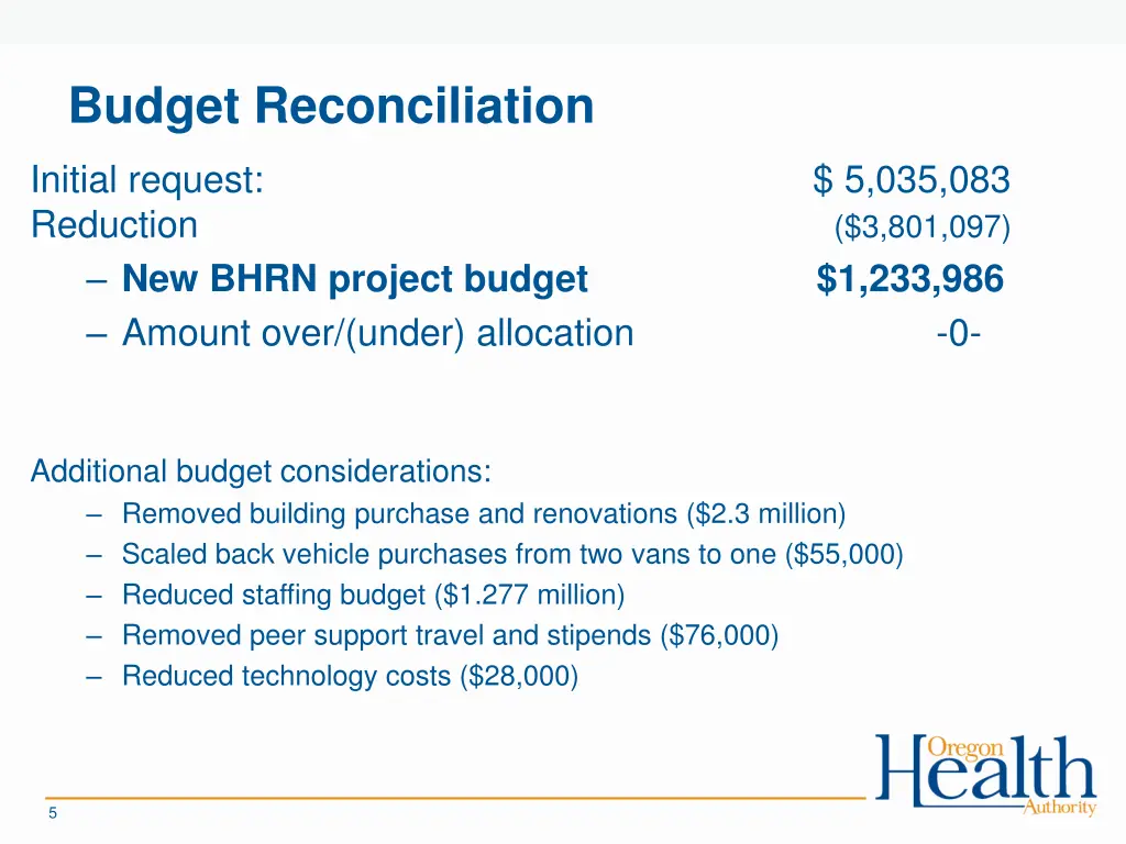 budget reconciliation